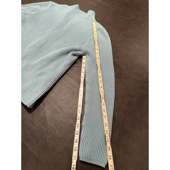 Lauren Ralph Lauren Women’s Full Zip Cable knit Sweater Cream Mock Neck Large - Picture 6 of 6